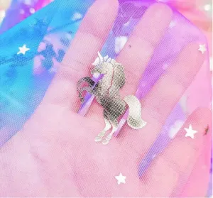RTS - Mesh - Silver Foil Unicorns