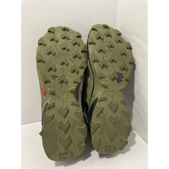 Salomon Mens Supercross 4 Running Olive Night Moss Gray Black size 9.5