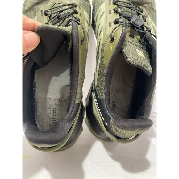 Salomon Mens Supercross 4 Running Olive Night Moss Gray Black size 9.5