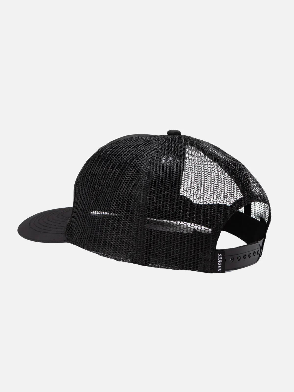 Seager Whitewater Nylon Mesh Snapback - Black