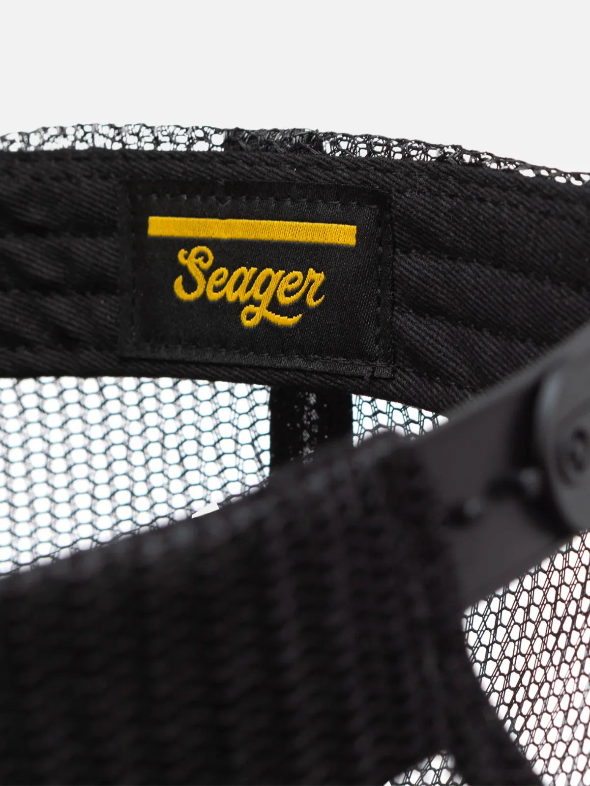 Seager Whitewater Nylon Mesh Snapback - Black