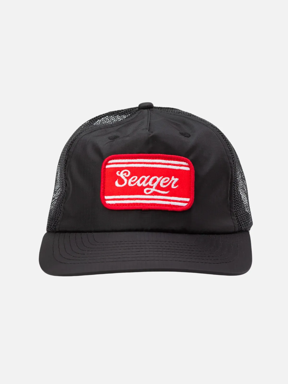 Seager Whitewater Nylon Mesh Snapback - Black