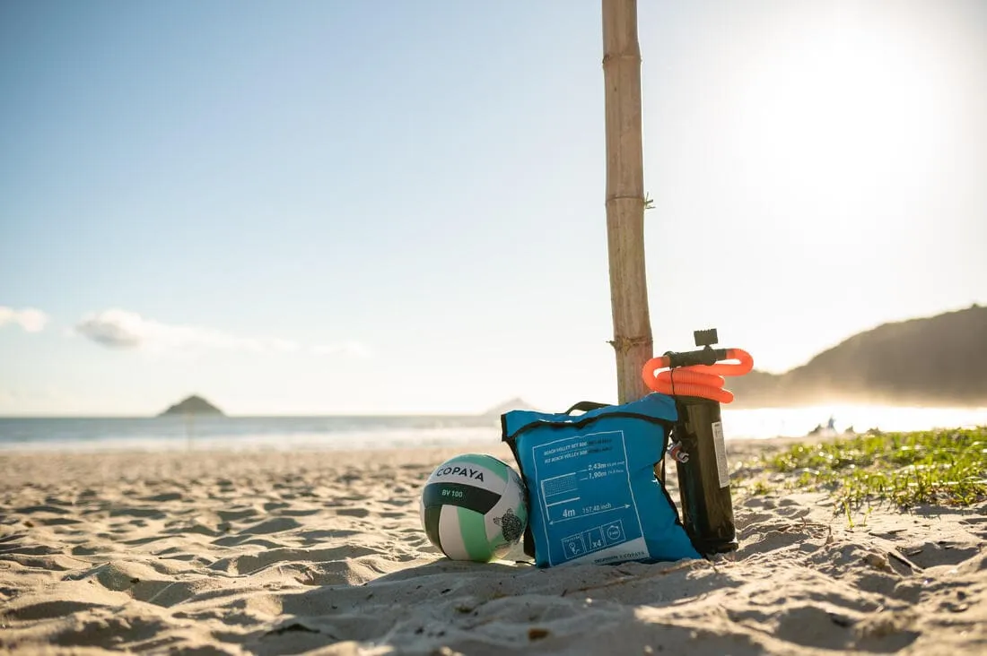 Set (Filet et structure) de Beach volley 500 gonflable bleu