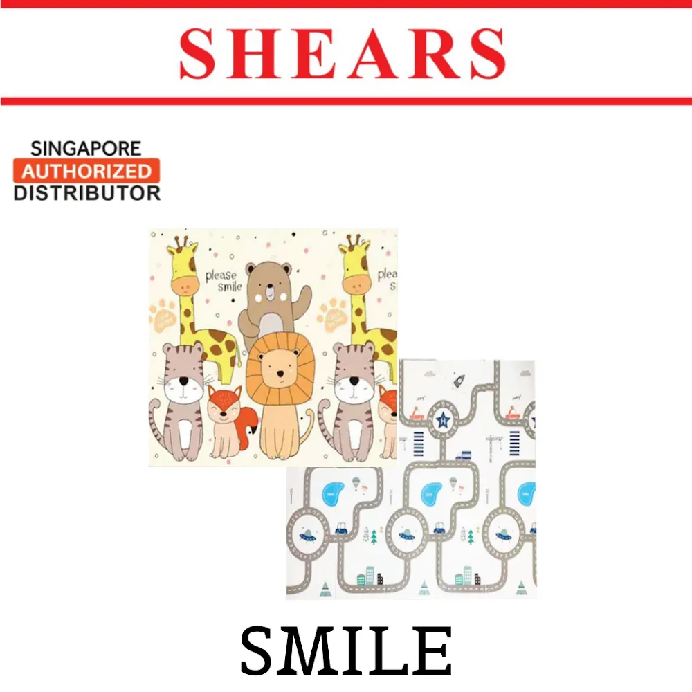 Shears Baby Playmat Foldable Mat Xpe Soft Floor Mat Smile 180Cmx200Cmx1Cm