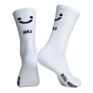 SKULL MONTON CYCLING SOCKS SMILE WHITE WOMEN