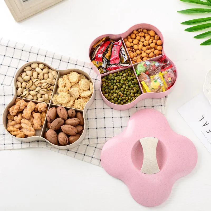 Snacks Dried Fruit Tray Melon Seed Tray Marriage Candy Box Split Sealed Compote Fruit Box Dried Fruit Storage Box