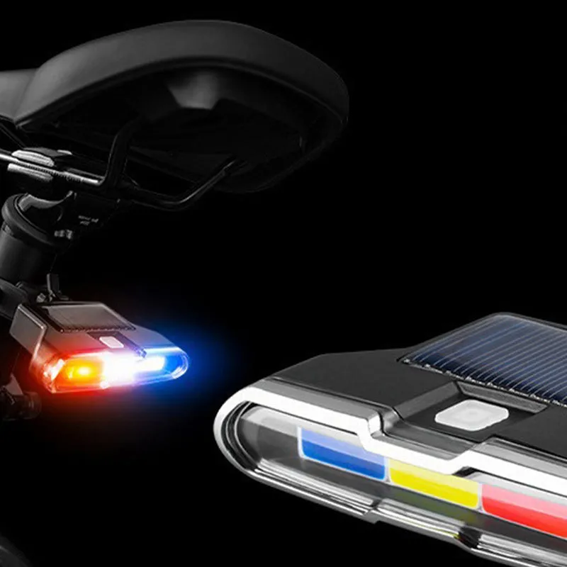 Solar Powered Rechargeable Bicycle LED Rear Light