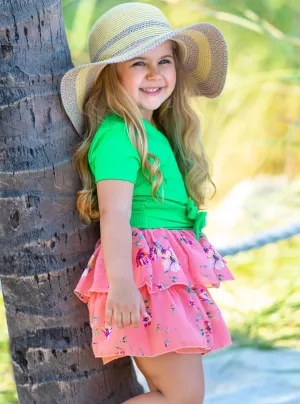 Spring Picnic Tiered Ruffle Skirt Set