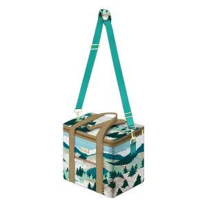Square Cooler Bag Boundless Adventure, Embrace Nature and the Majestic Mountains Design