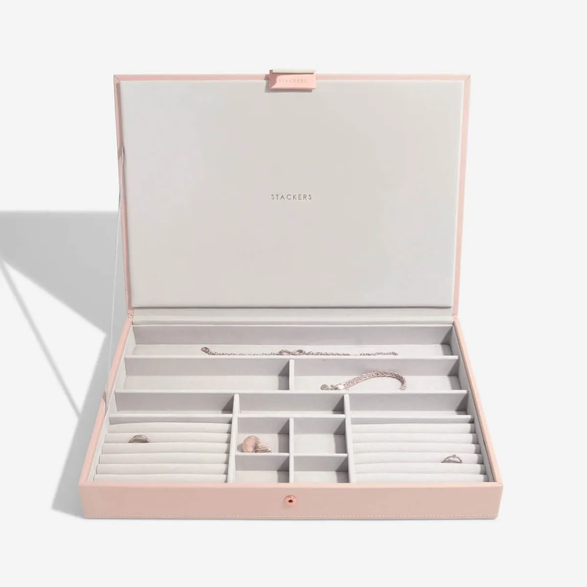 Stackers Supersize Jewellery Box (Set) - Blush Pink (Gold Hardware)