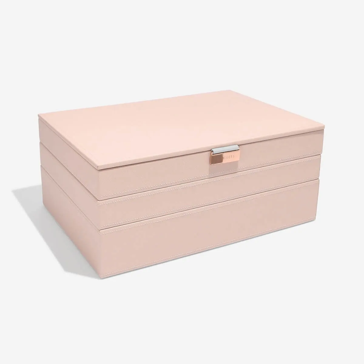 Stackers Supersize Jewellery Box (Set) - Blush Pink (Gold Hardware)