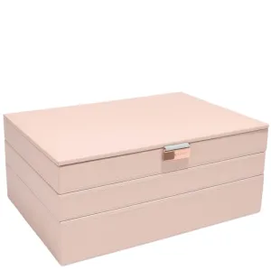 Stackers Supersize Jewellery Box (Set) - Blush Pink (Gold Hardware)