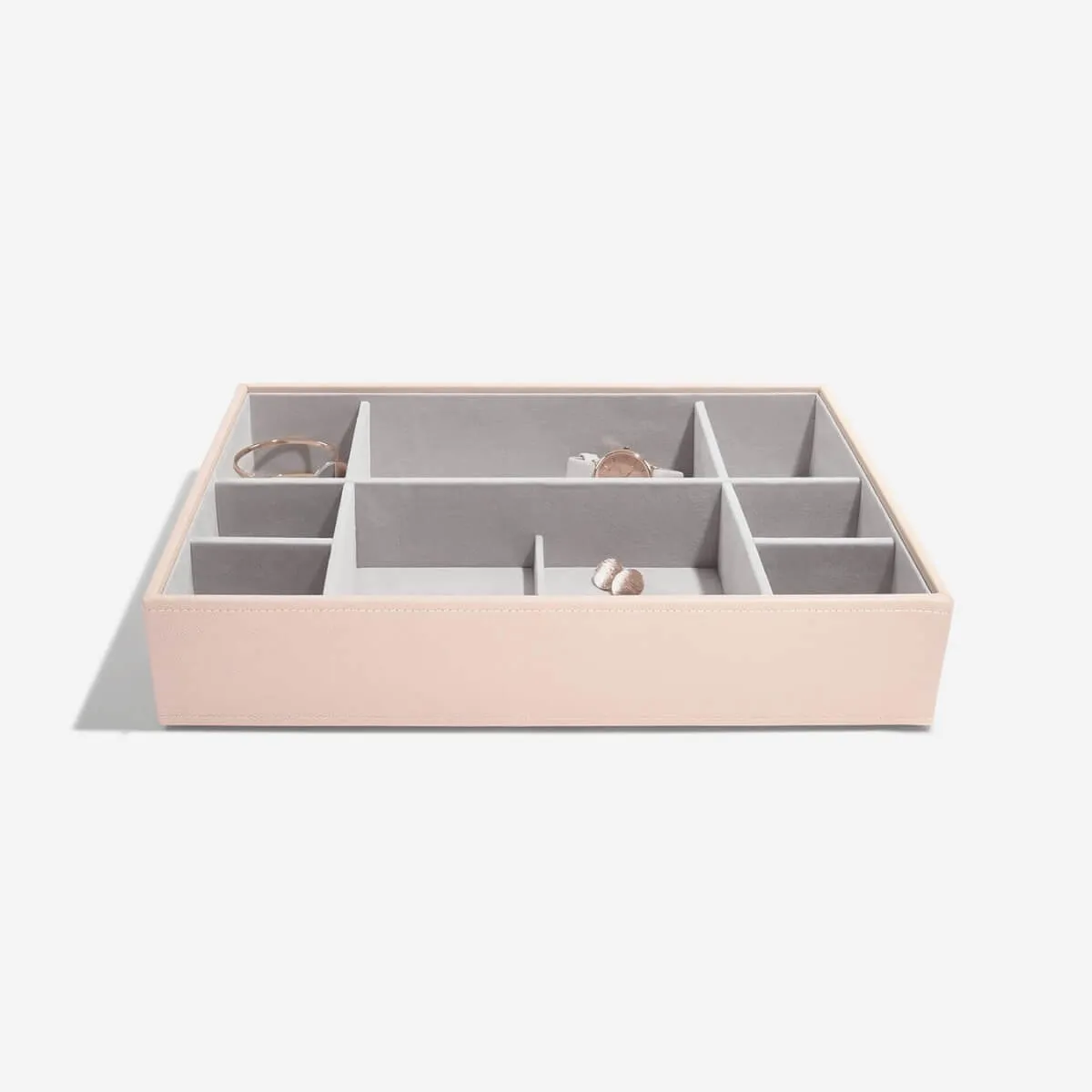 Stackers Supersize Jewellery Box (Set) - Blush Pink (Gold Hardware)