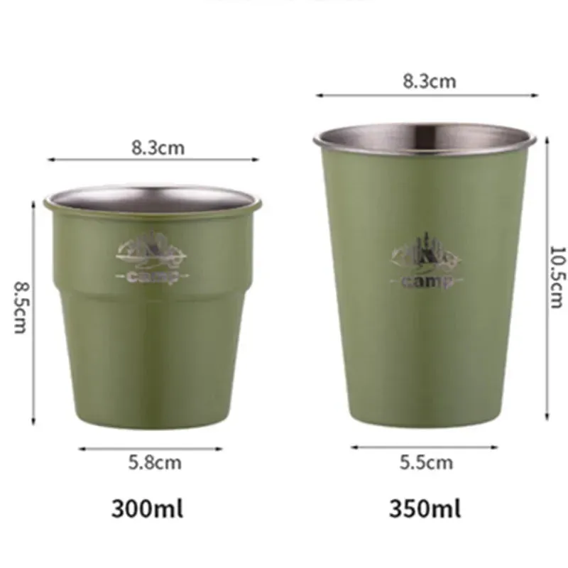 Stainless Steel Camping Cup - 300ml/350ml