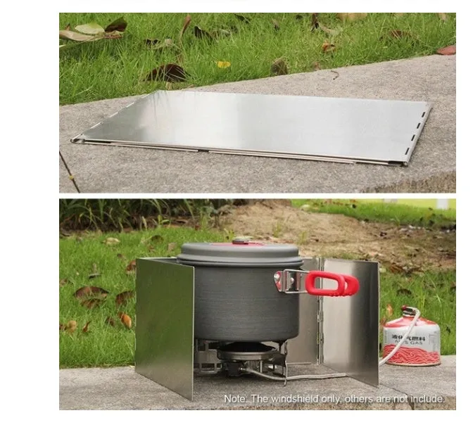 Stainless Steel Folding Mountain Picnic Gas Burner Windproof Plate