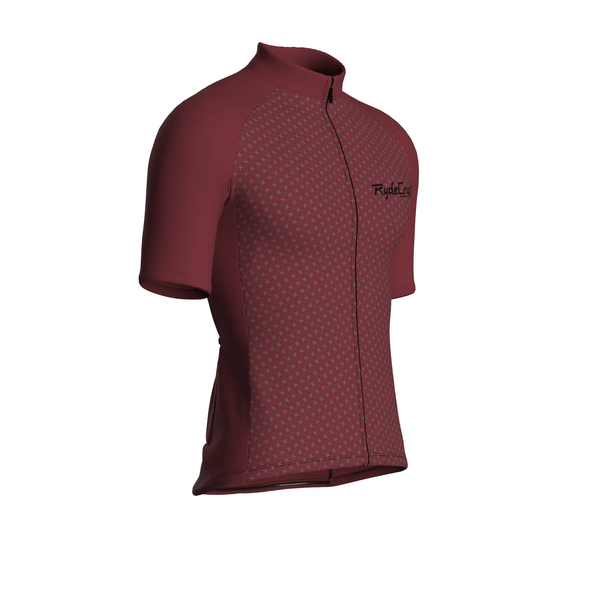 Stellar Grid | Wine Male Short Sleeves Jersey