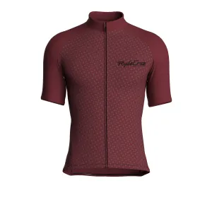 Stellar Grid | Wine Male Short Sleeves Jersey