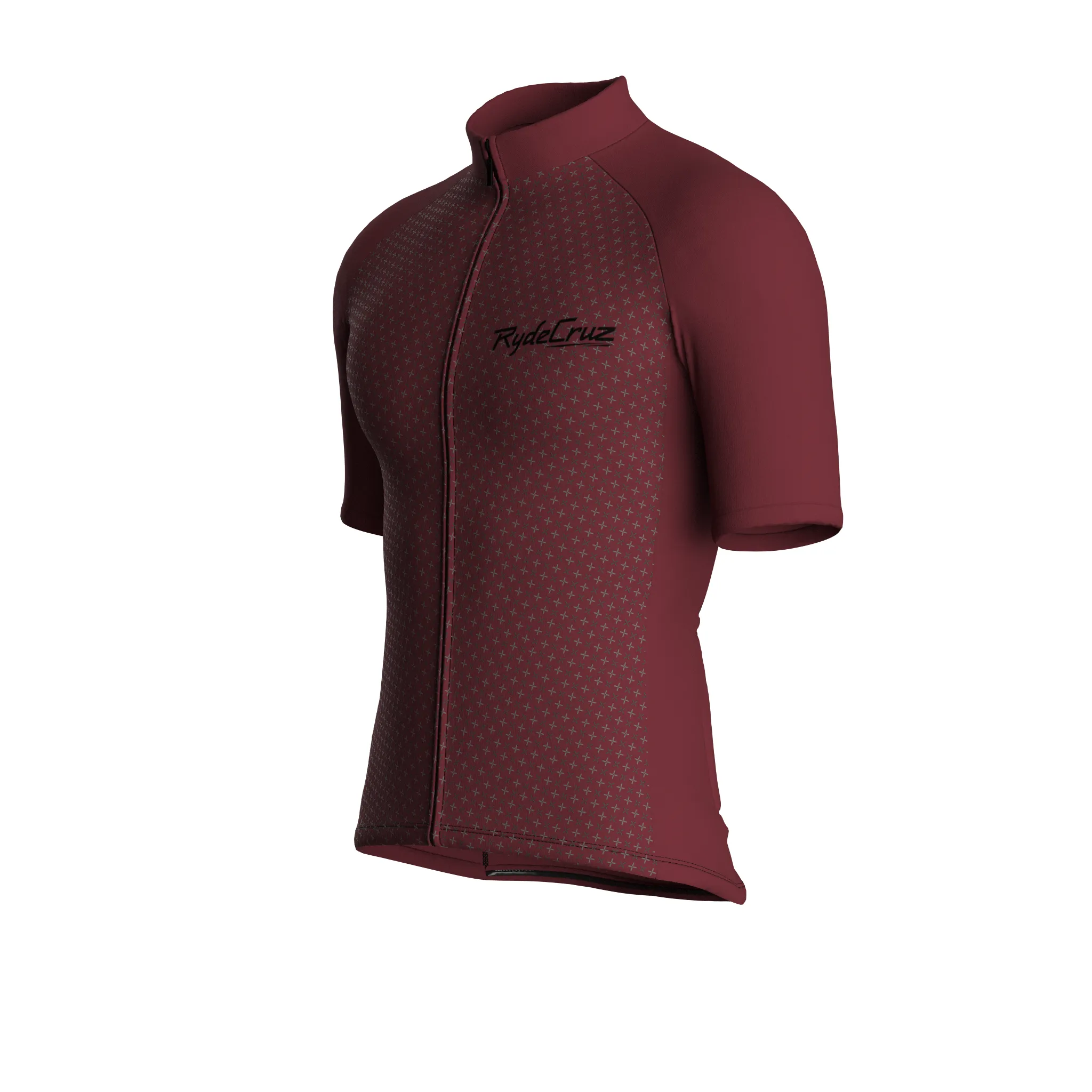 Stellar Grid | Wine Male Short Sleeves Jersey
