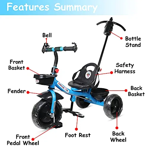 Stepupp Tricycle for Kids Blue