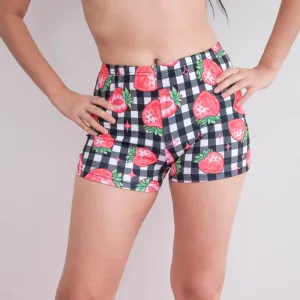 Strawberry Booty Shorts - Black 🍓