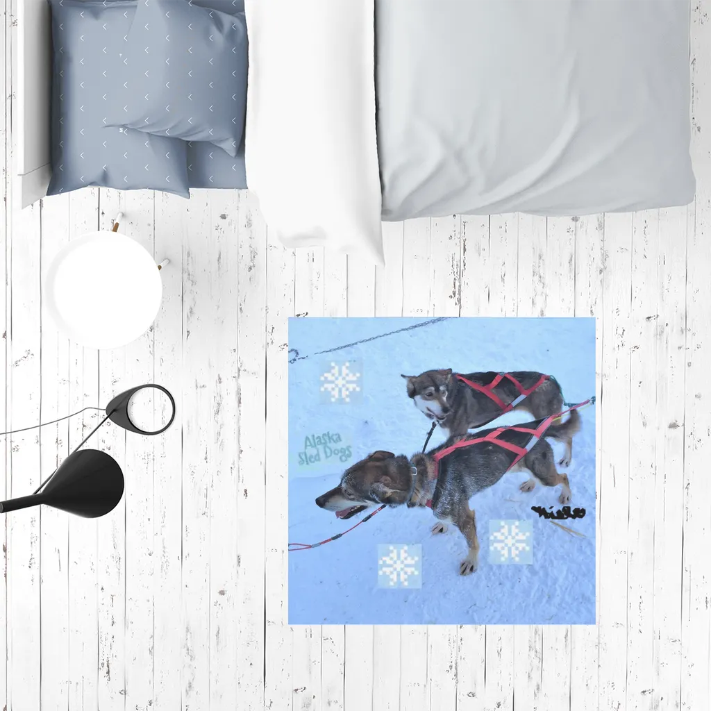 Sublimation Mat / Carpet / Rug / Play Mat / Pet Feeding Mat - Alaska Sled Dogs Collection