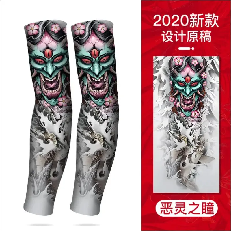 Sun-proof cycling sleeve - breathable, fast dry, tattoo-style, hygroscopic - men's & women's arm