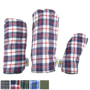 Sunfish Tartan Golf Headcover Set (DR/FW/HB) Black/White Houndstooth