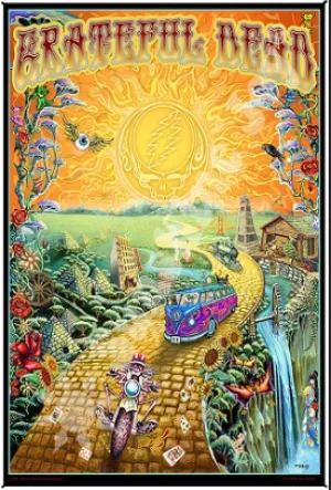 Sunshine Joy - Grateful Dead Golden Road Heady Art Print Mini Tapestry 30x45