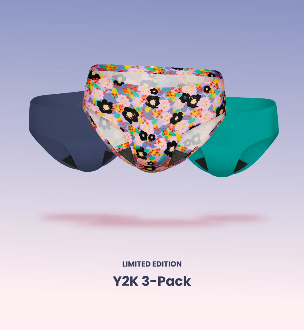 Super Leakproof® No-Show Underwear Bikini 3-Pack