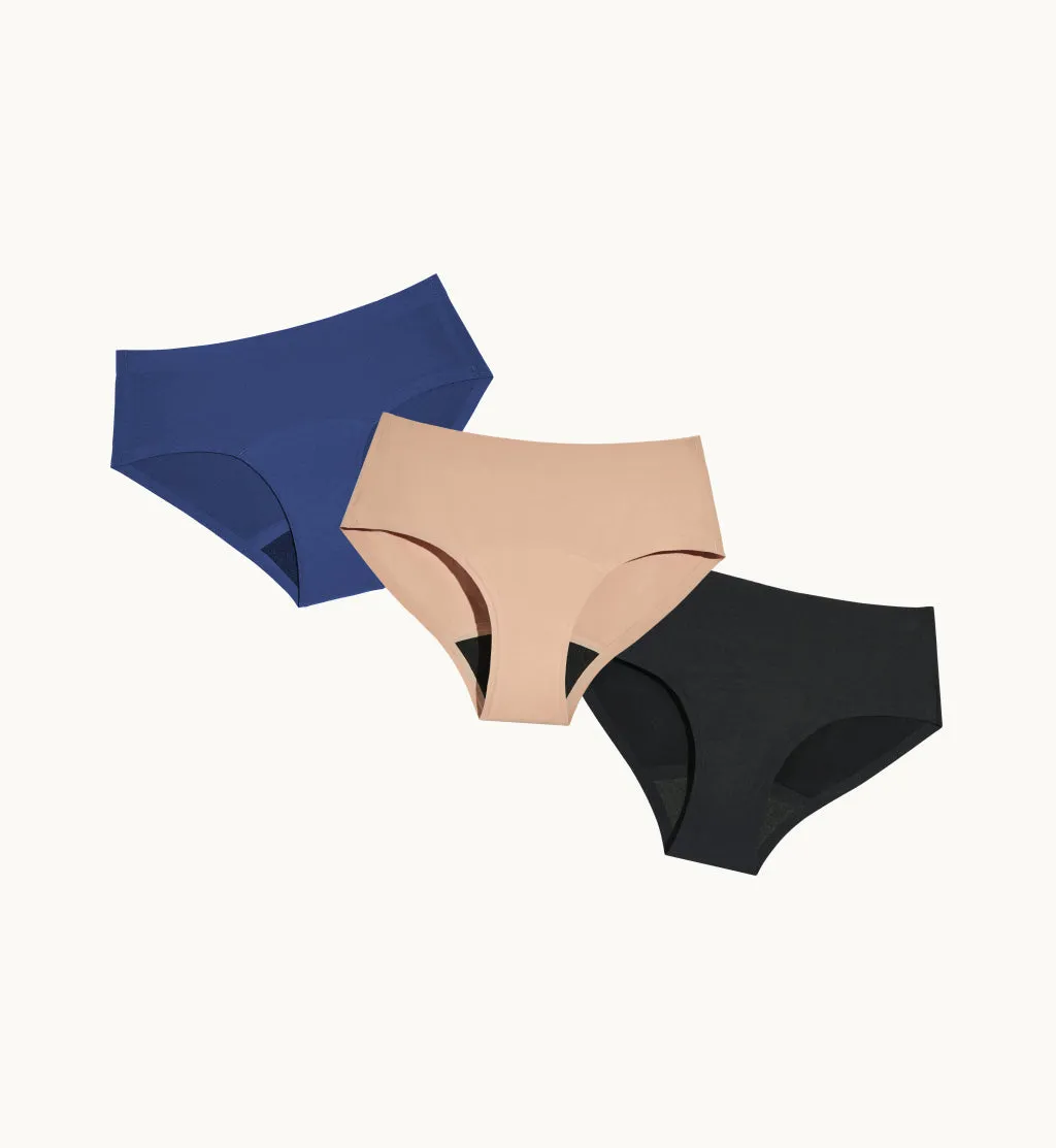 Super Leakproof® No-Show Underwear Boyshort 3-Pack (Kit Item)