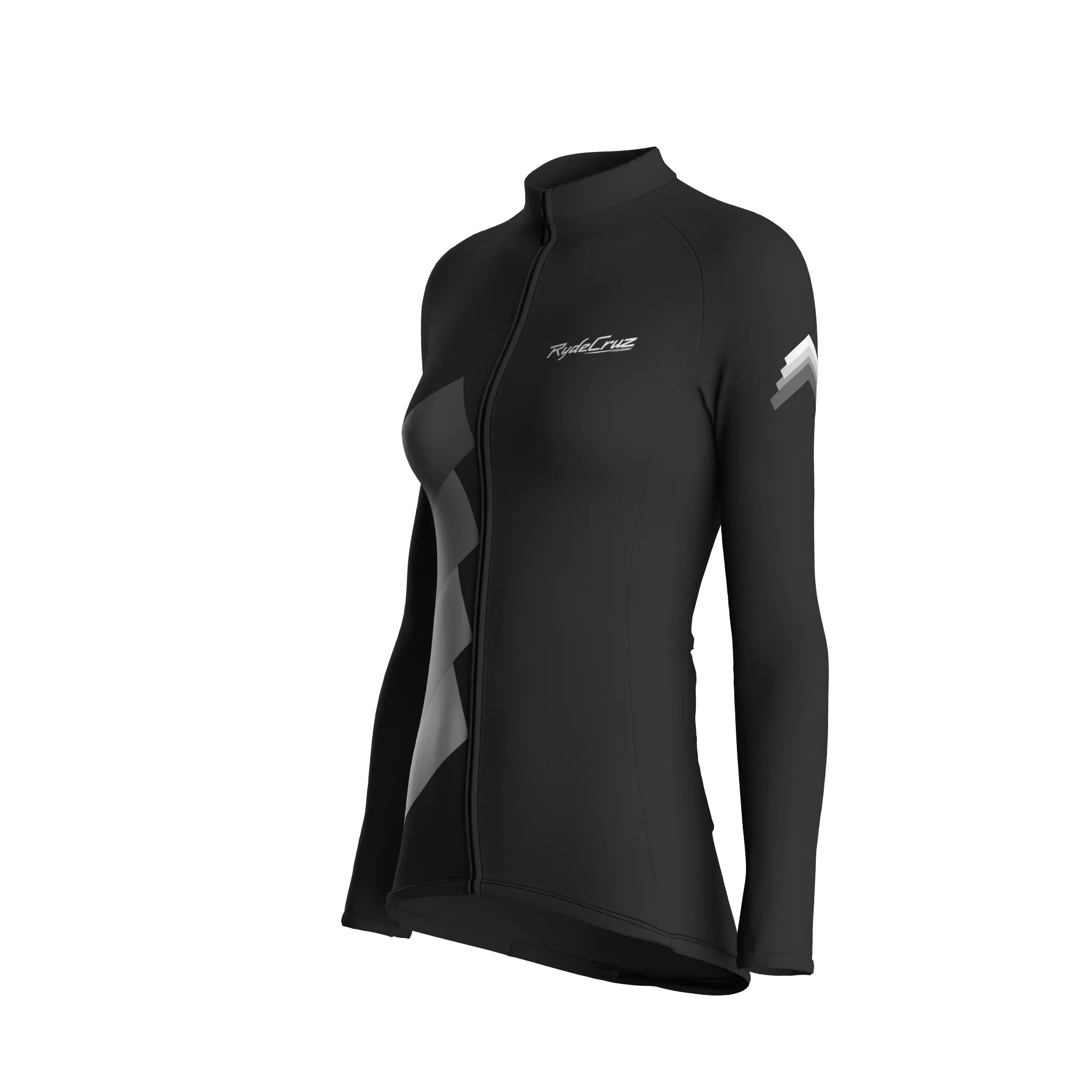 Synth Wave | Charcoal Gray Female Long Sleeves Jersey