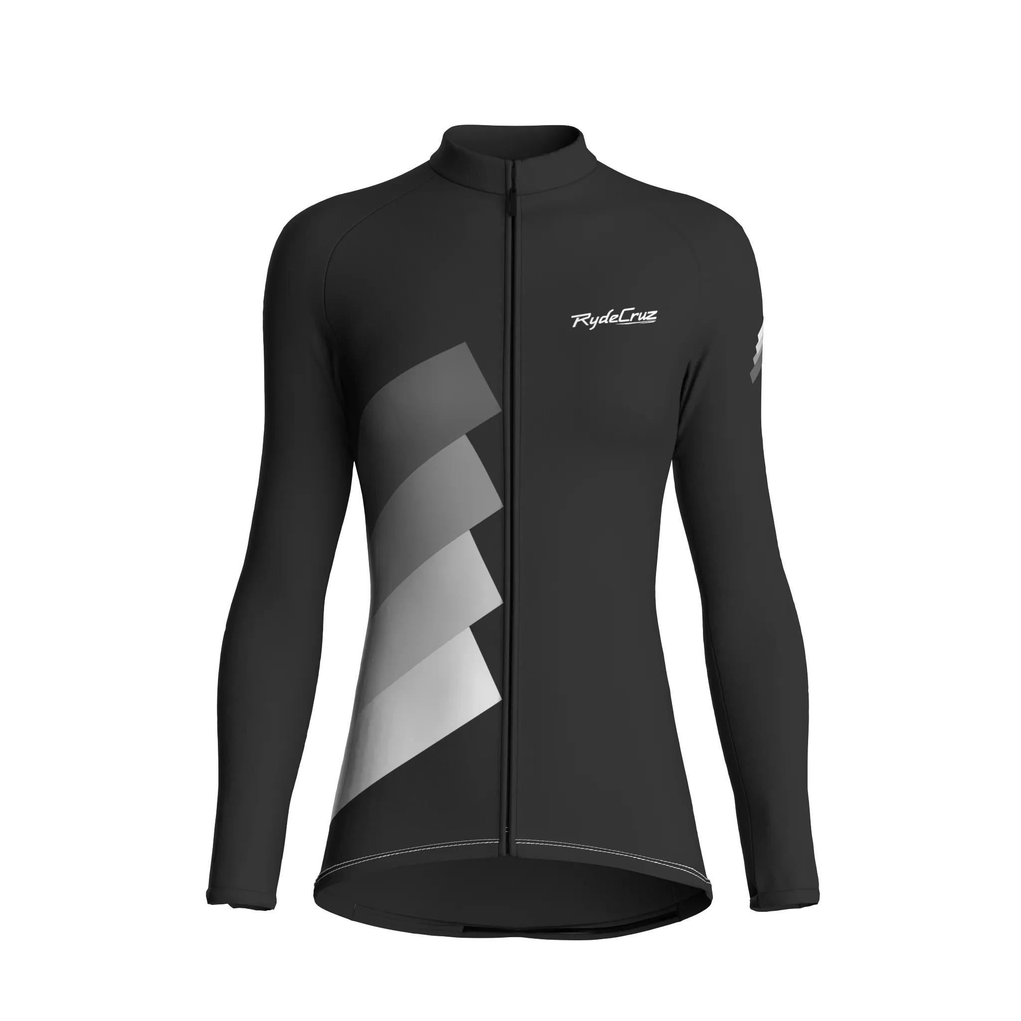 Synth Wave | Charcoal Gray Female Long Sleeves Jersey