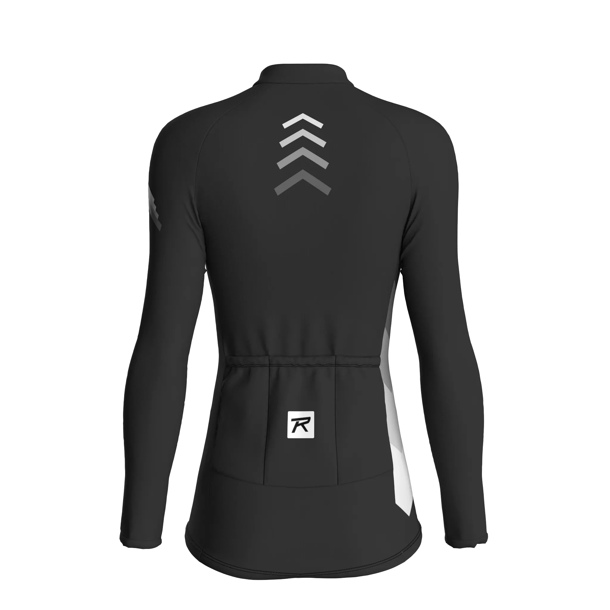 Synth Wave | Charcoal Gray Female Long Sleeves Jersey
