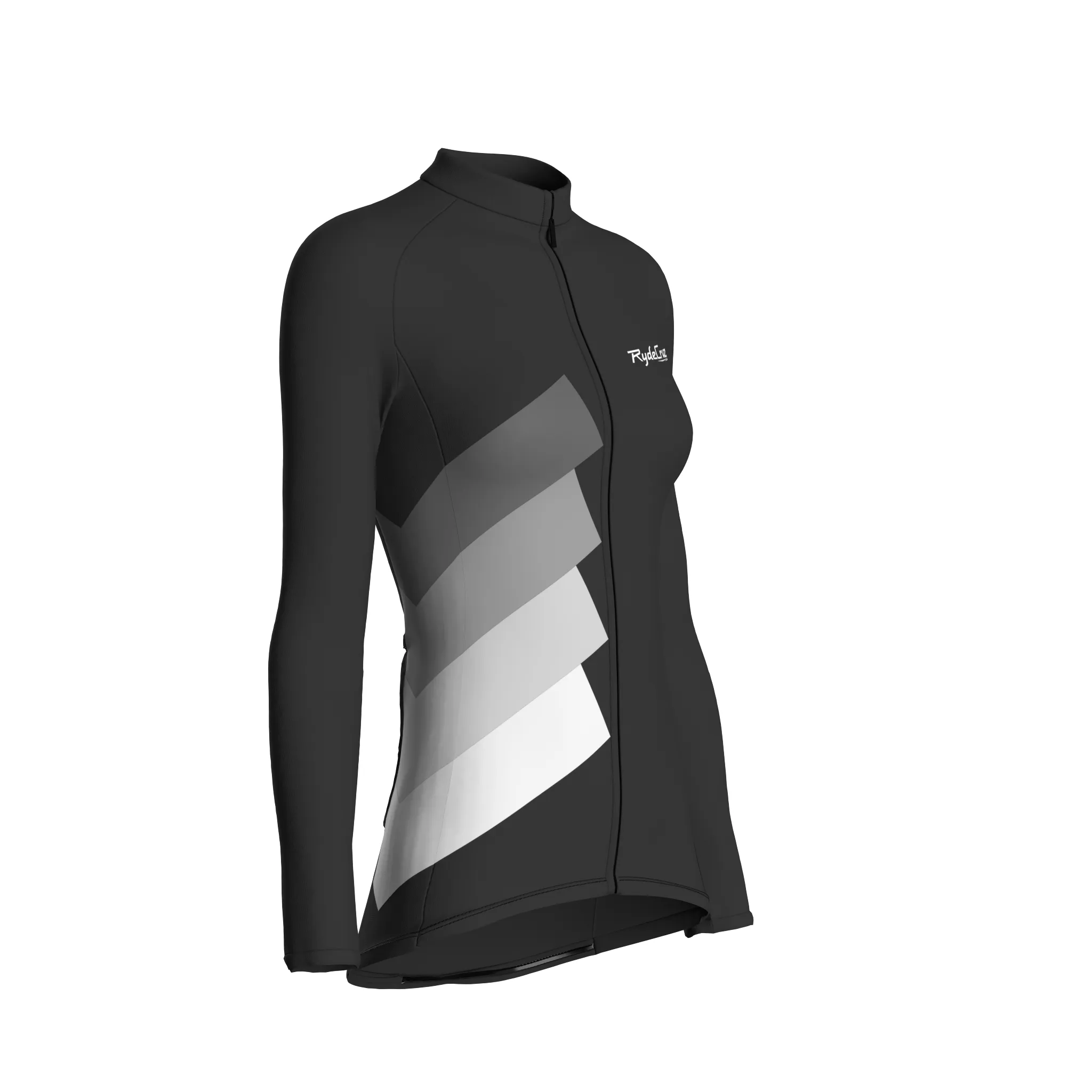 Synth Wave | Charcoal Gray Female Long Sleeves Jersey