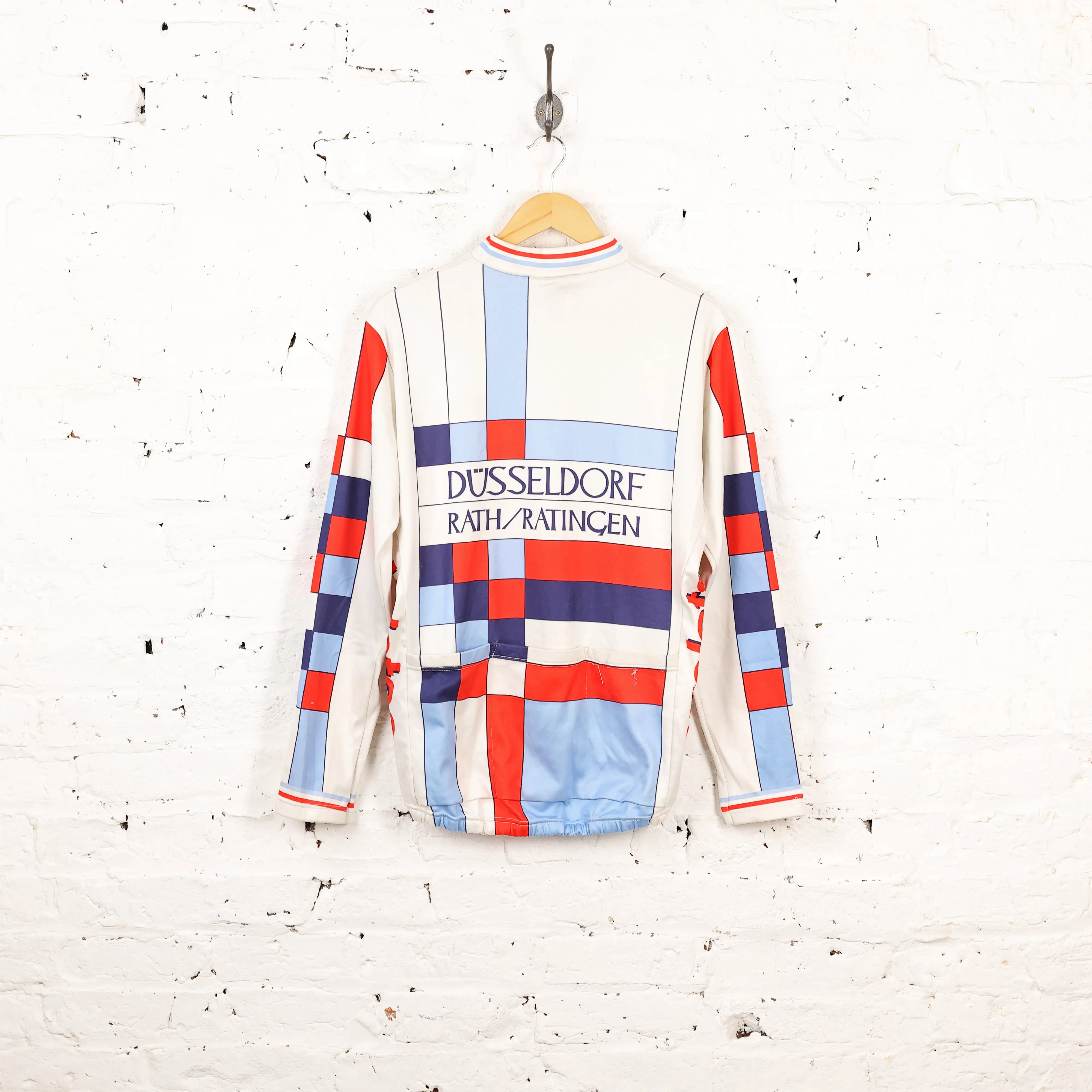 Team I. Con Garcia Mike Sport Long Sleeve Cycling Jersey - White/Blue - M