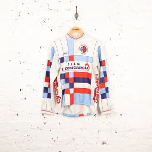 Team I. Con Garcia Mike Sport Long Sleeve Cycling Jersey - White/Blue - M