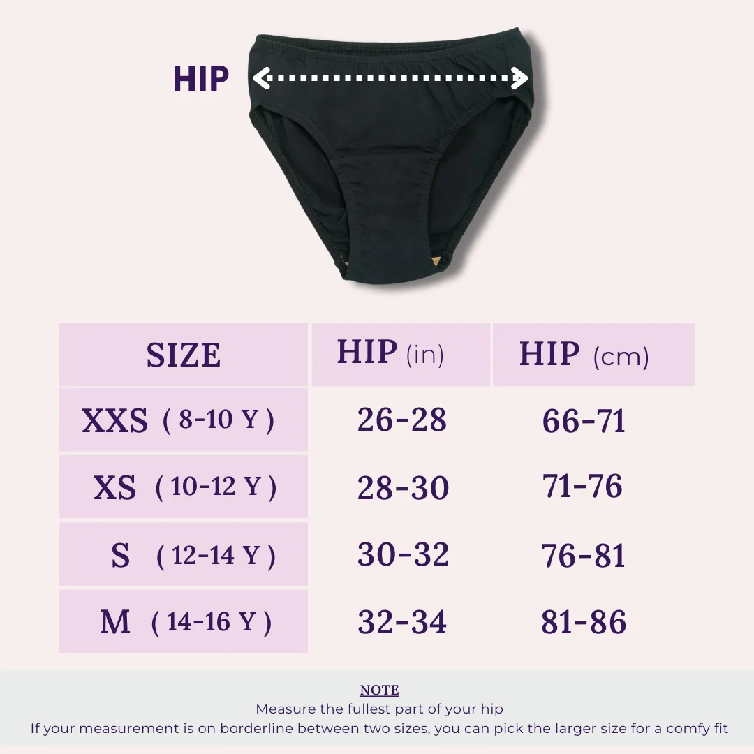 Teen LeakProof Daily Wear Panties | Brief Fit | Perfect For Unpredictable Periods | 3 Pack