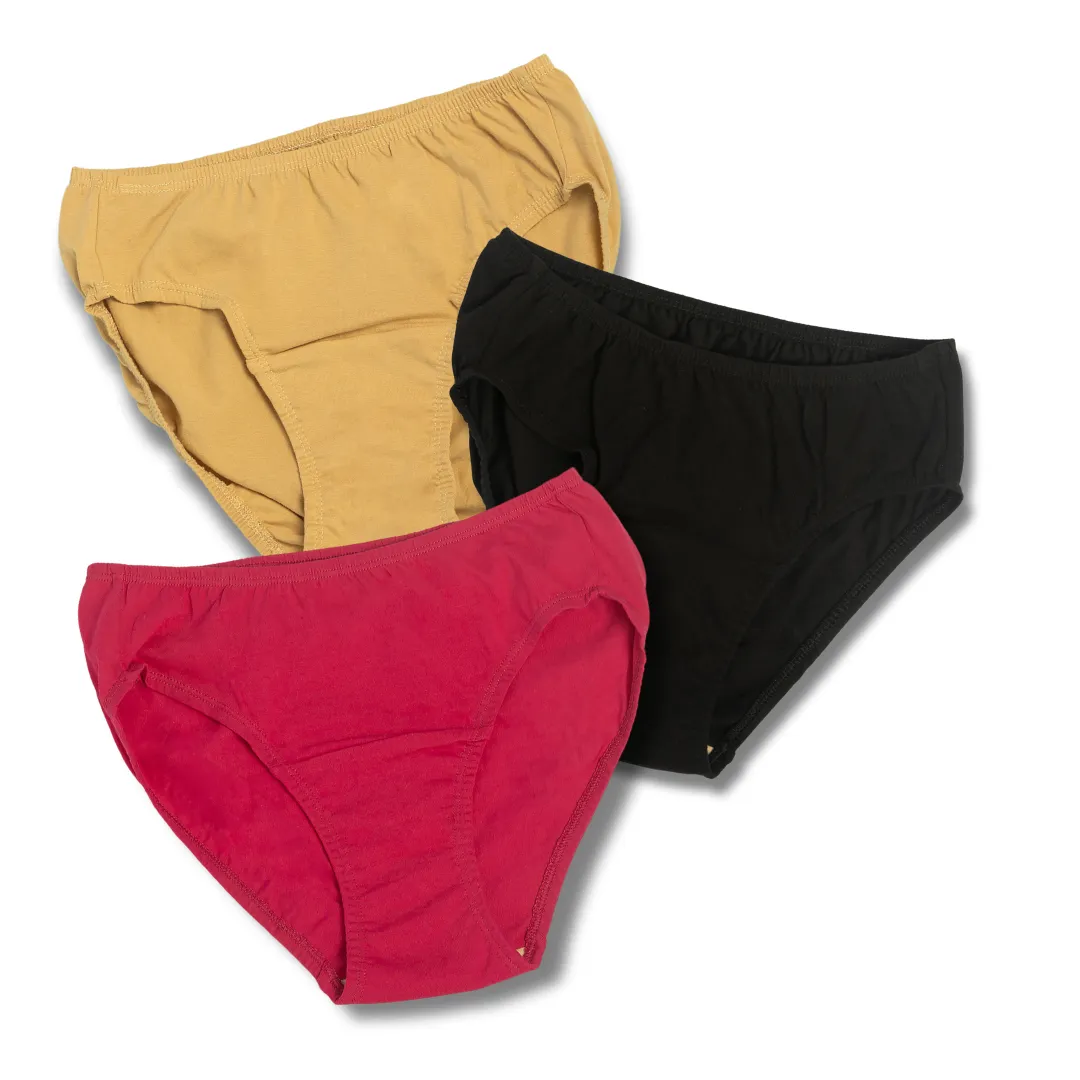 Teen LeakProof Daily Wear Panties | Brief Fit | Perfect For Unpredictable Periods | 3 Pack