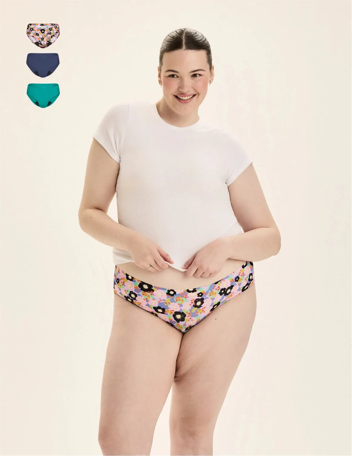 Teen Super Leakproof® No-Show Bikini 3-Pack - Kit