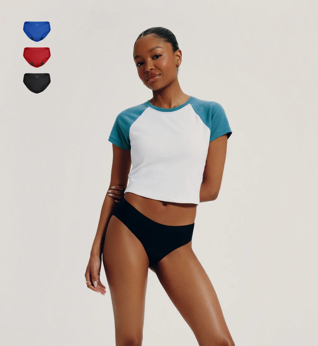 Teen Super Leakproof® No-Show Bikini 3-Pack - Kit