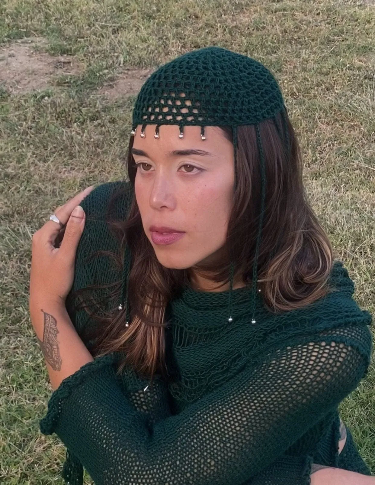 The Willow FLapper Mesh Scullcap Hat Crochet Pattern