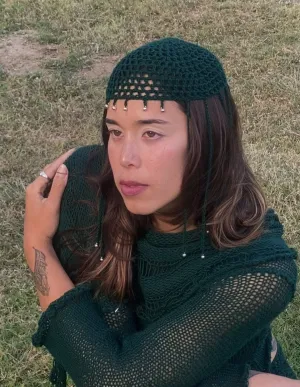 The Willow FLapper Mesh Scullcap Hat Crochet Pattern