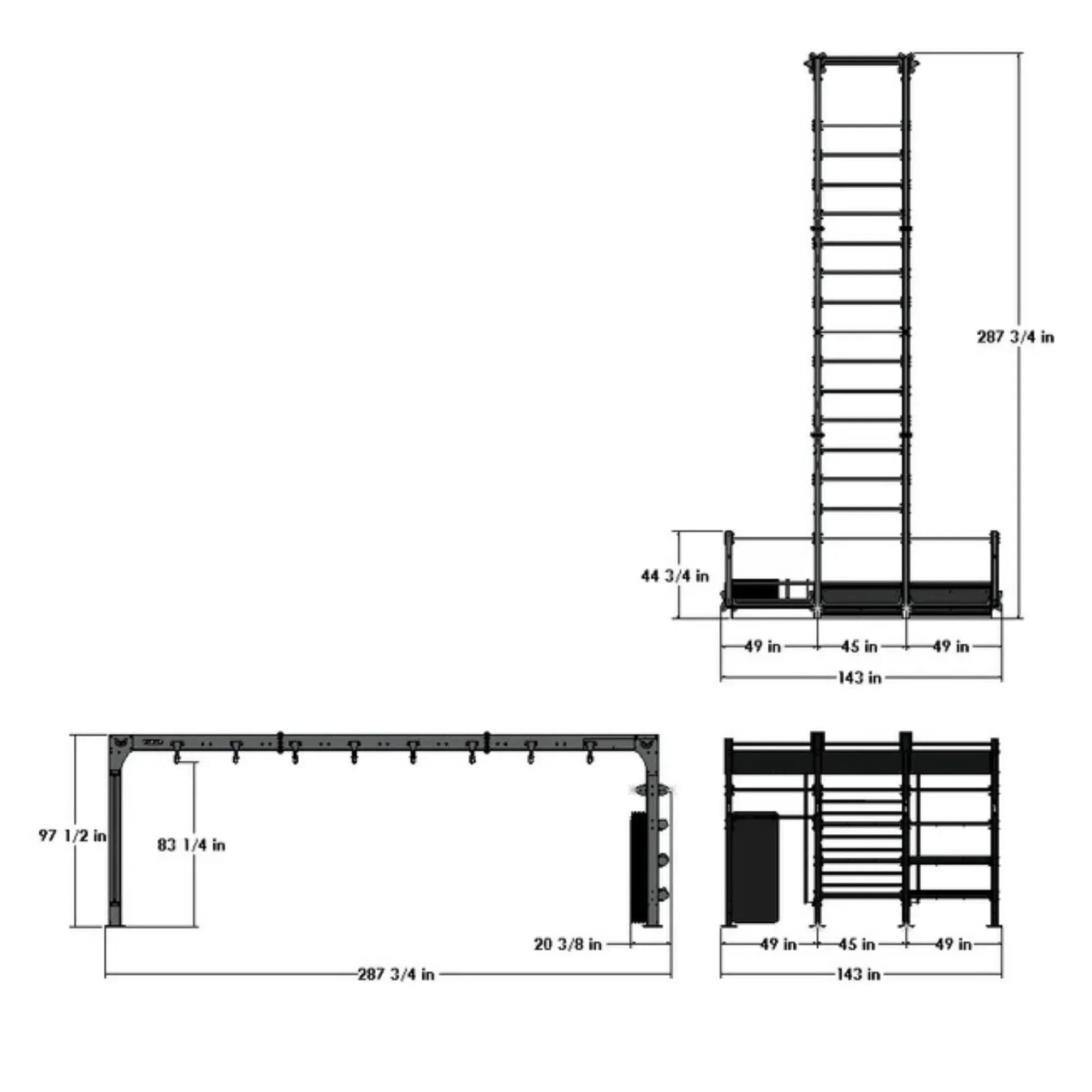 TKO Defiant Bridge 23' with Storage DB-B23TS-848