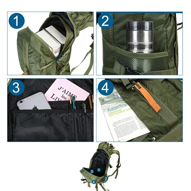Travel Hiking Backpack  Trekking Camping Backpacks Waterproof Hiking Daypack Lightweight  Outdoor Sport