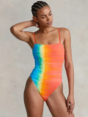Tropical Glow Square Neck One Piece in Multicolor