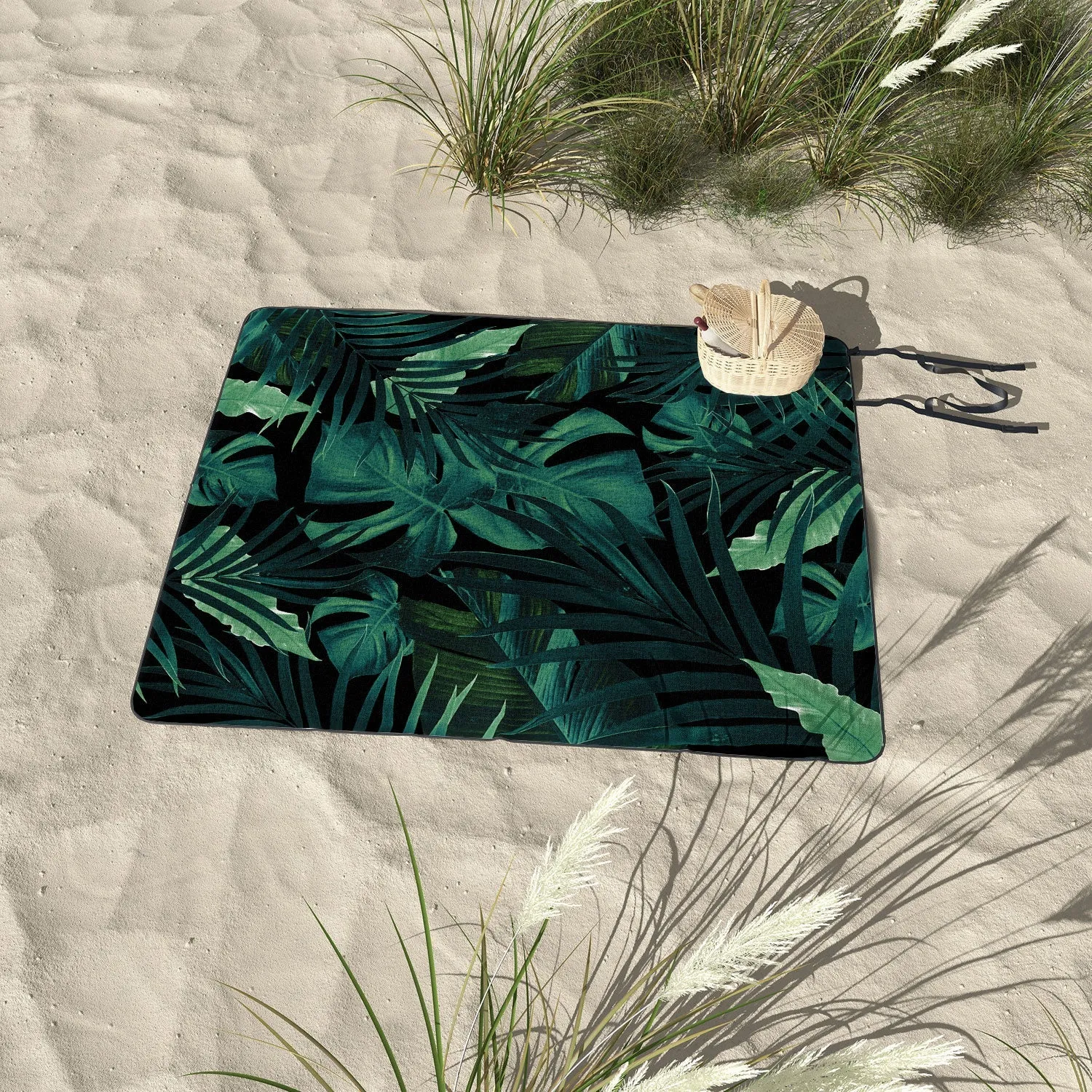 Tropical Jungle Night 1 Picnic Blanket