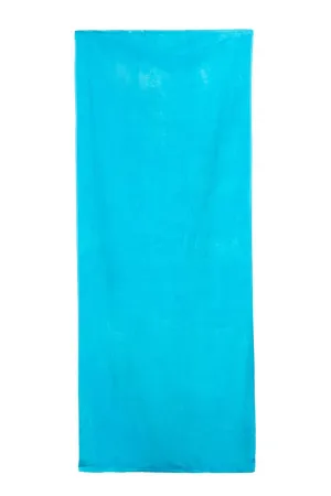 Turquoise Solid Velour Extra Long Beach Towel