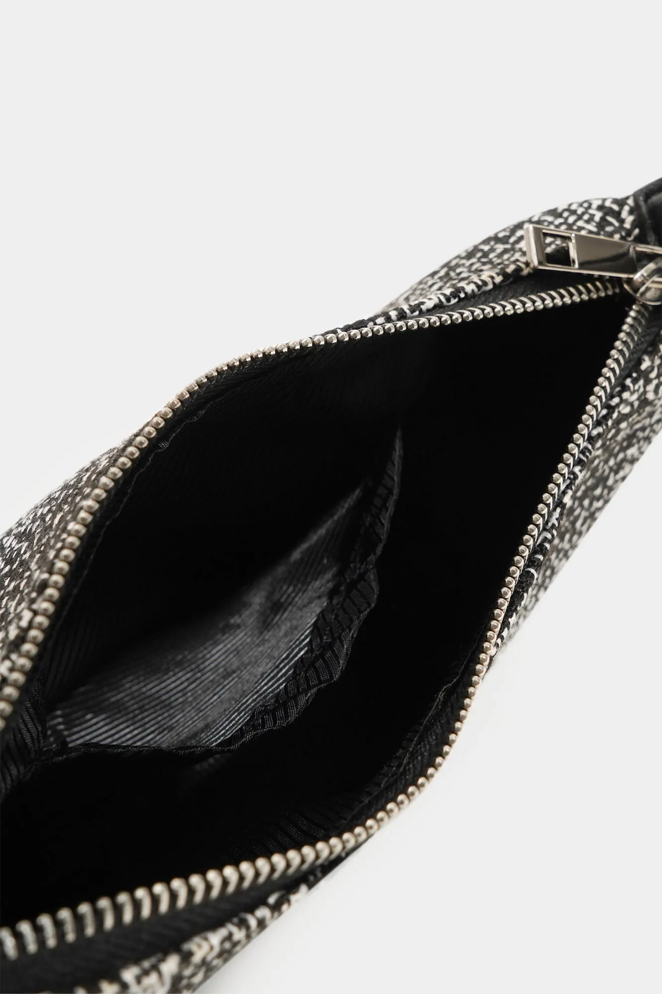 Tweed Shoulder Bag With Adjustable Straps