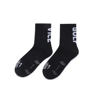 Vice Golf Atelier Big Typo Crew Socks - Black