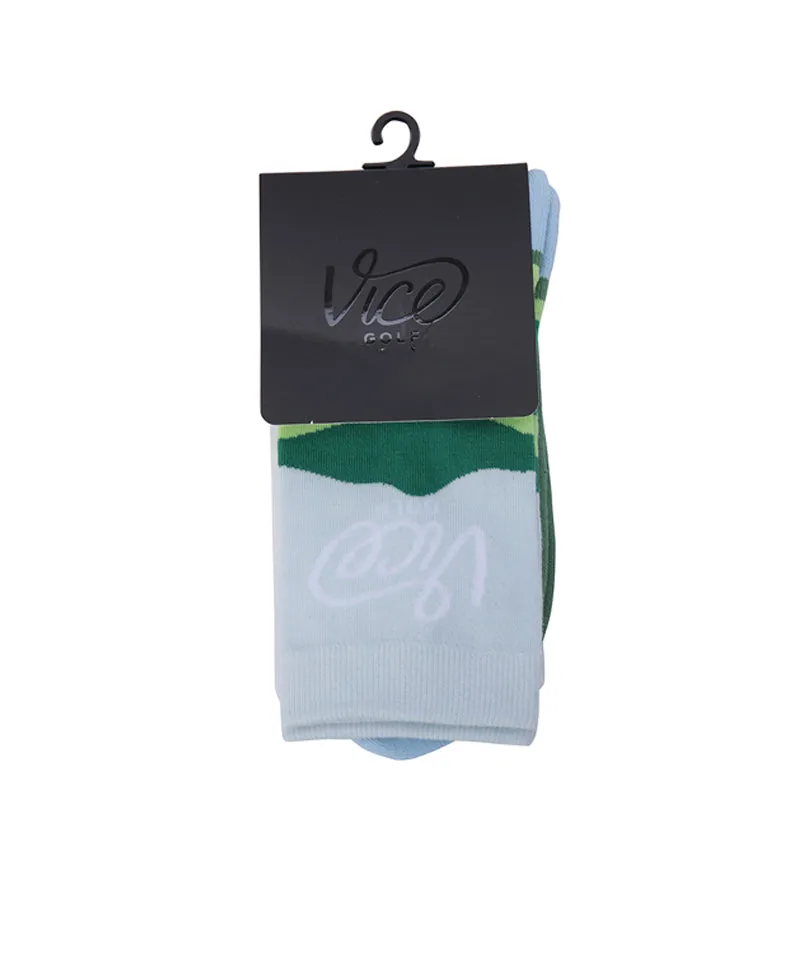 Vice Golf Atelier Hole In One Crew Socks - Green